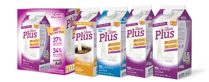A healthy variety of skim milk plus more for the whole family.